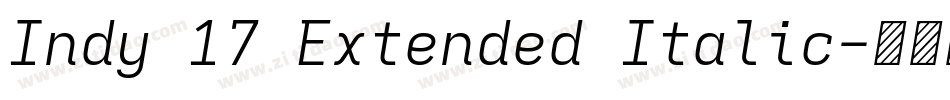 Indy 17 Extended Italic字体转换